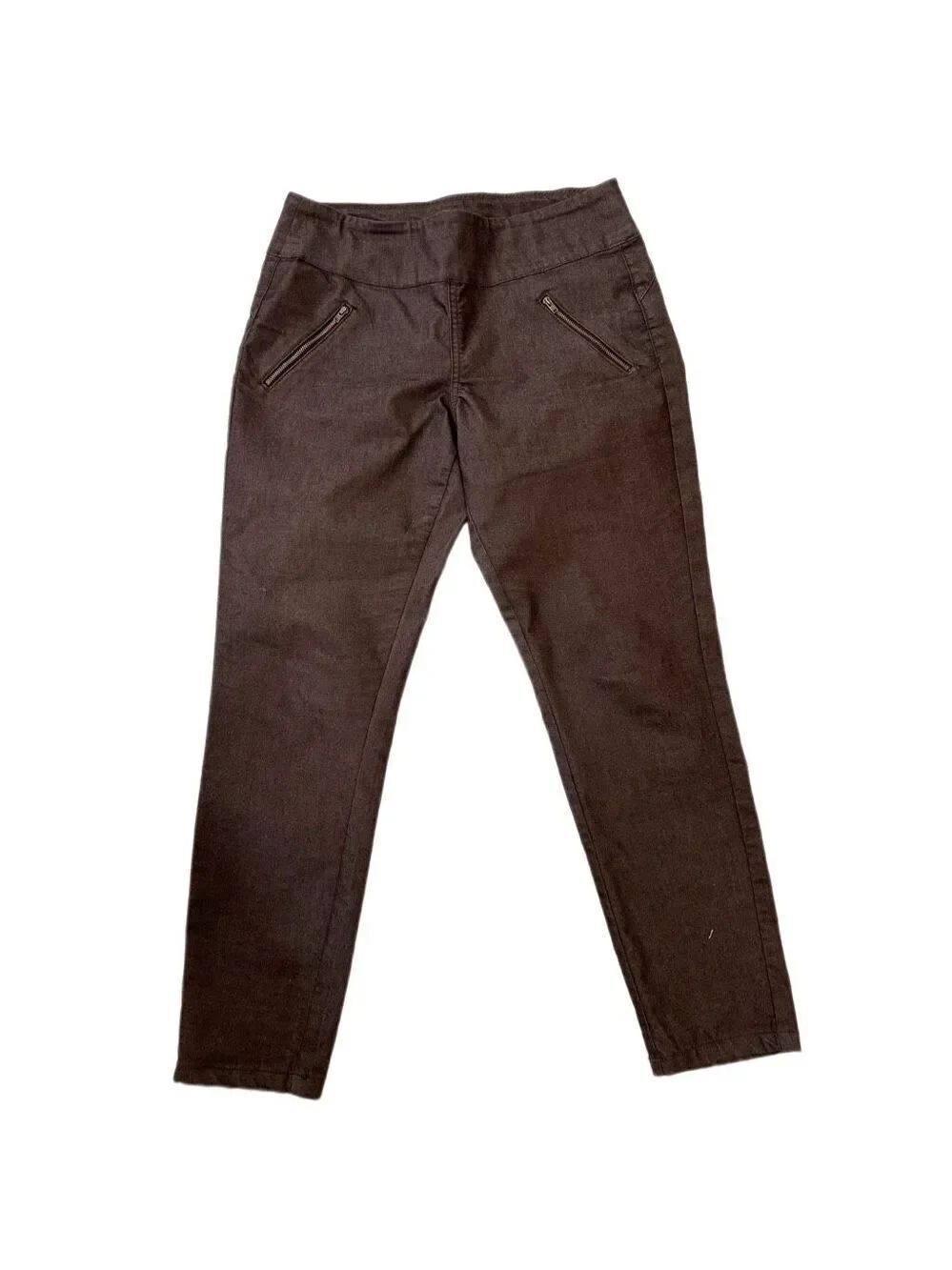 New! Natural Reflections Tapered Brown Pull On Pants Sz 10